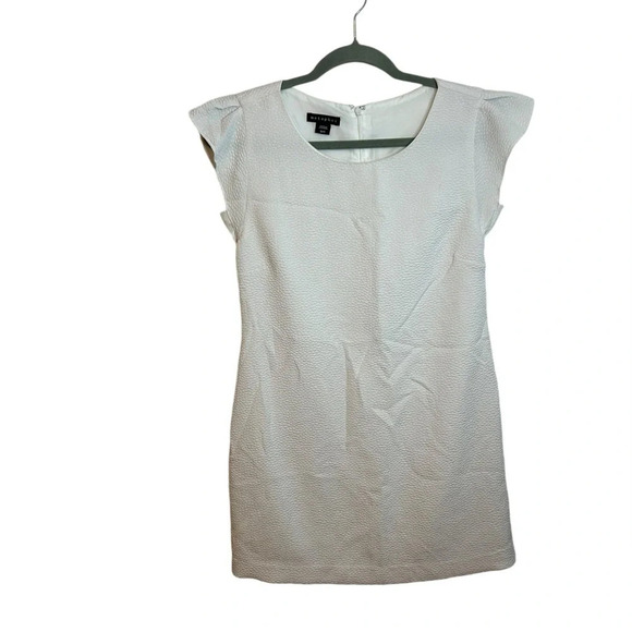 Metaphor White Textured Mini Dress - Picture 1 of 5